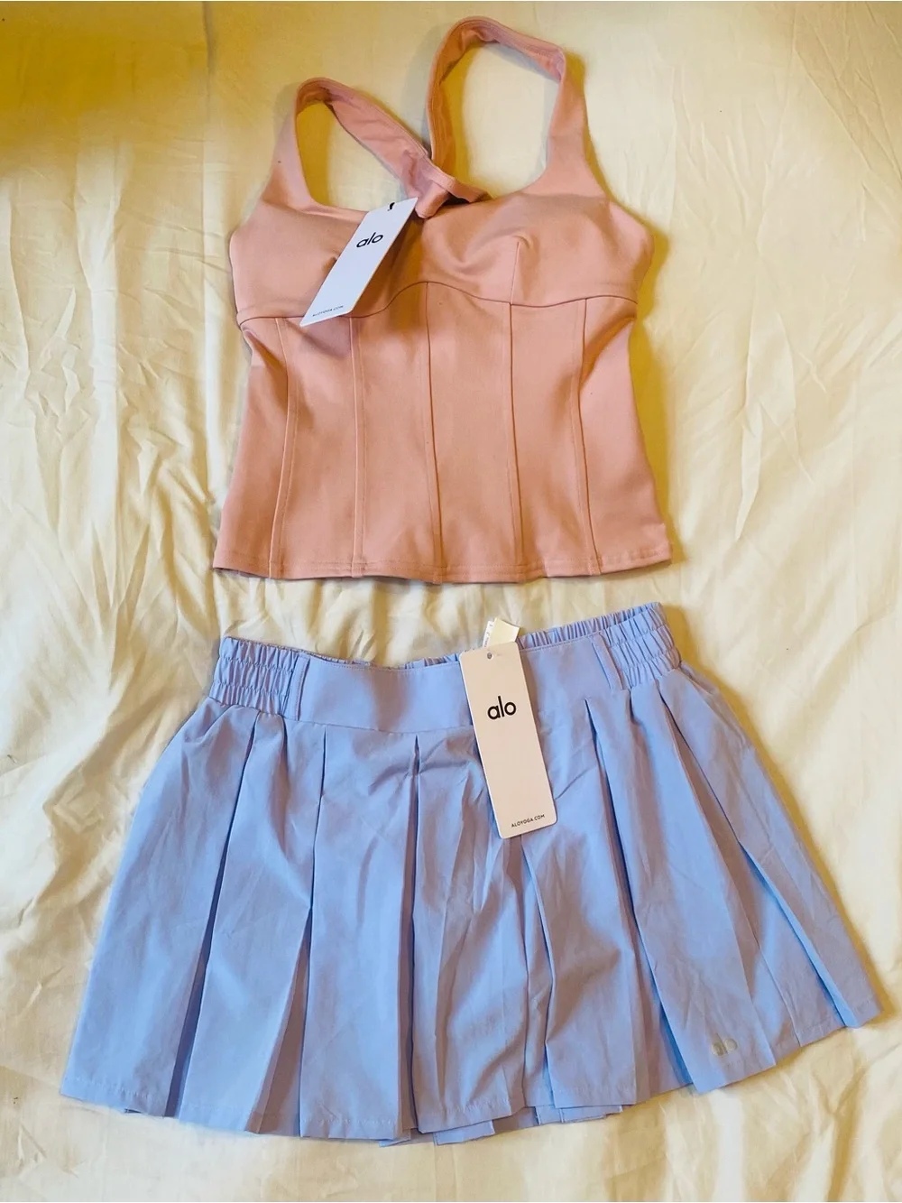 ALO Yoga : Rally Tennis Skirt . Size. M. Color Light Provence Blue